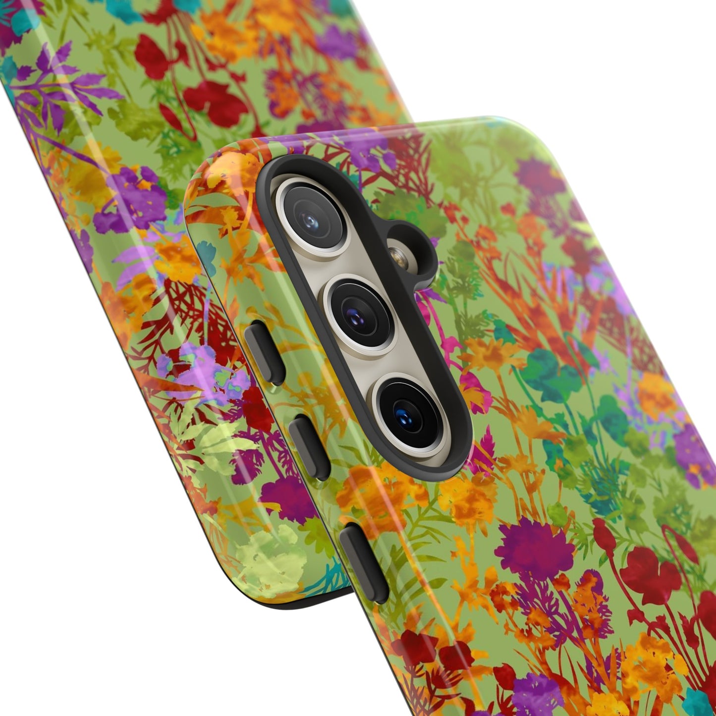 Samsung Galaxy Series Tough Case-Phone Case: Dreamscapes [Multi-Colored Flowers-Yellow]