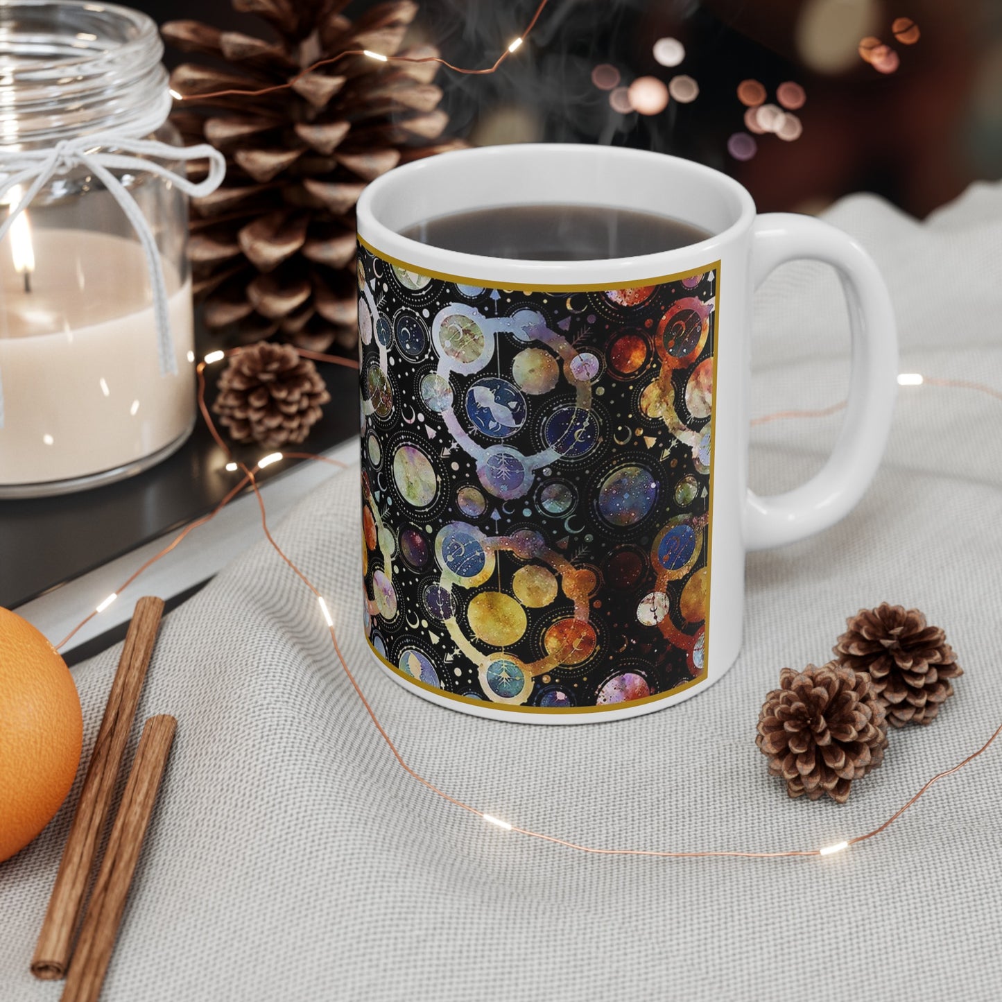 Ceramic Mug: "Cosmos" [Planets-Panel]